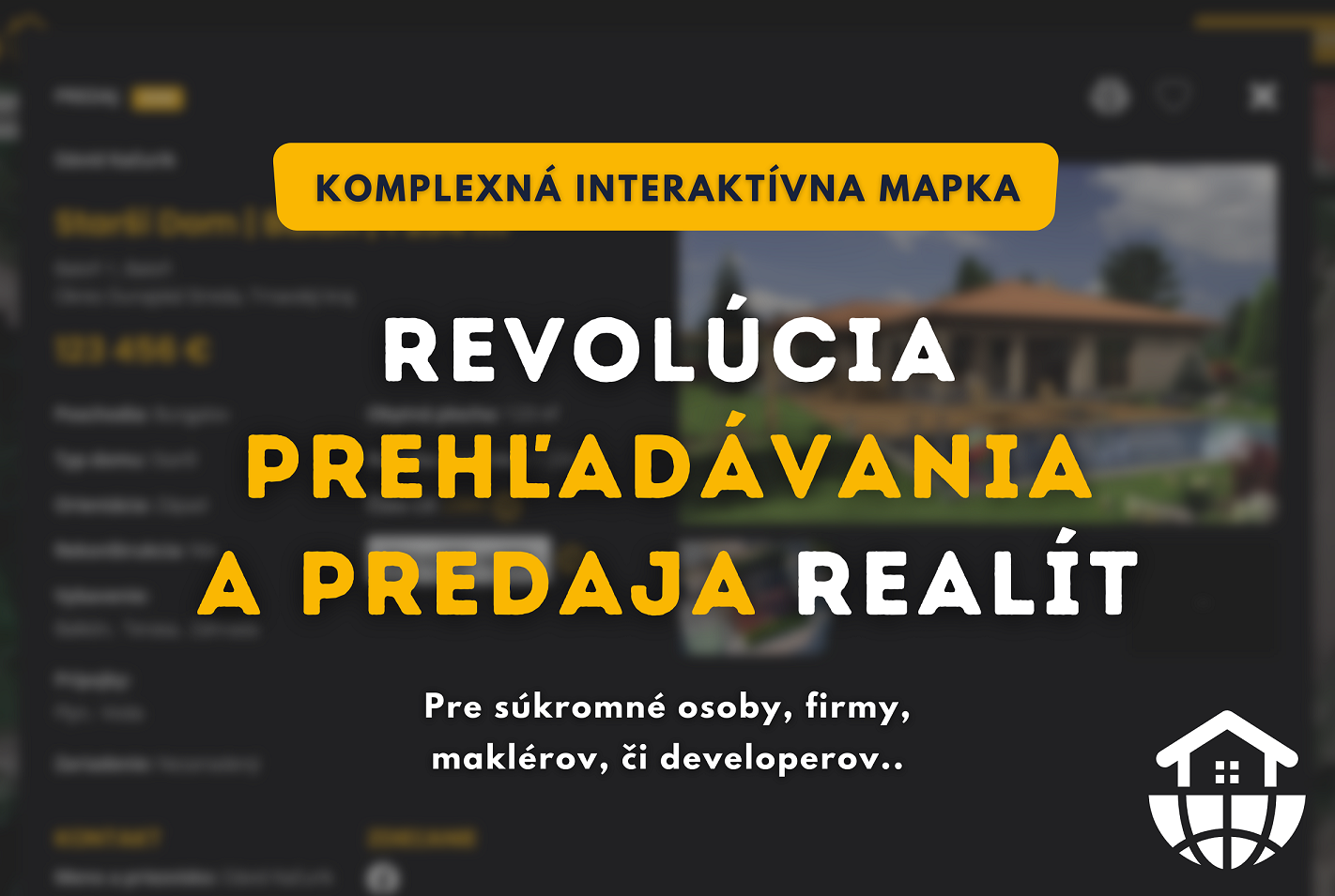 Realitná platforma R4U.app vďaka interaktívnej mapke, s množstvom moderných funkcií, inovuje realitný trh!