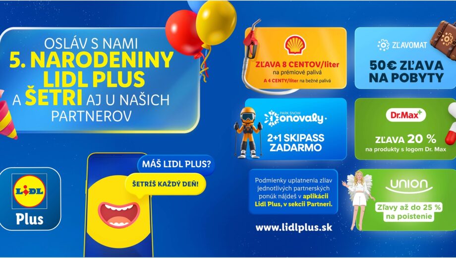 Lidl Plus je už päť rokov synonymom úspor pre slovenských zákazníkov