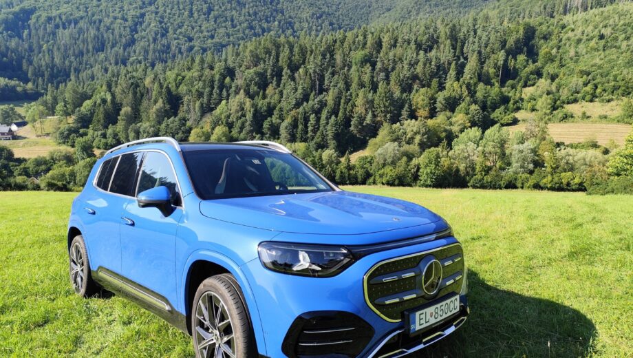 Mercedes-Benz GLB 350 4MATIC elektromobil počas testu