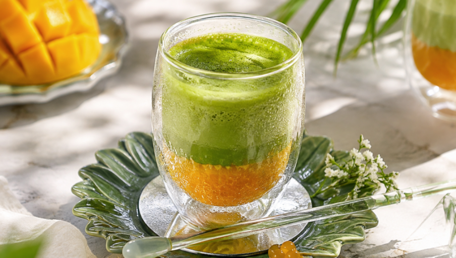 Letný trend v pohári: mango matcha bubble tea s kokosovým mliekom